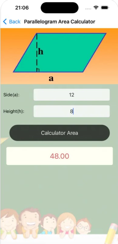 Aplicativo de cálculo de geometria portátil