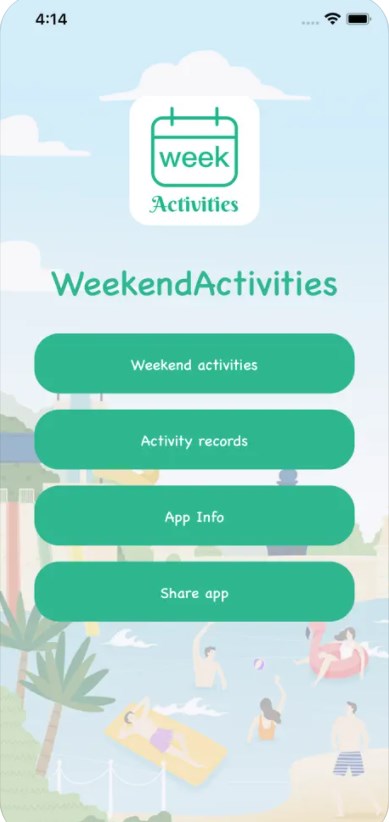 Weekend fun activities app