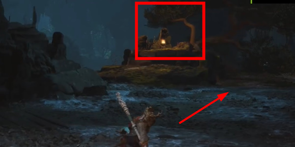 Where is the meditation position on the middle floor of Black Myth Wukong Pansi Cave?