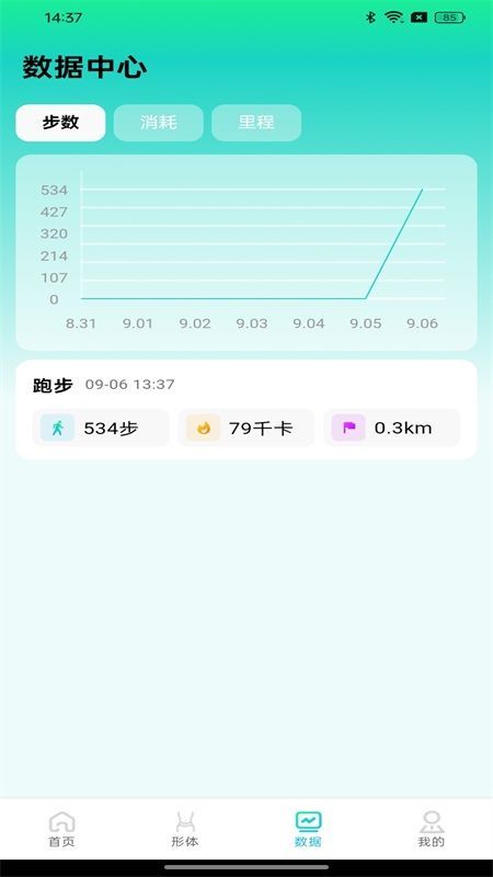 Fitness walking pedometer app