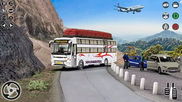 Versión móvil del simulador de autobuses de larga distancia.