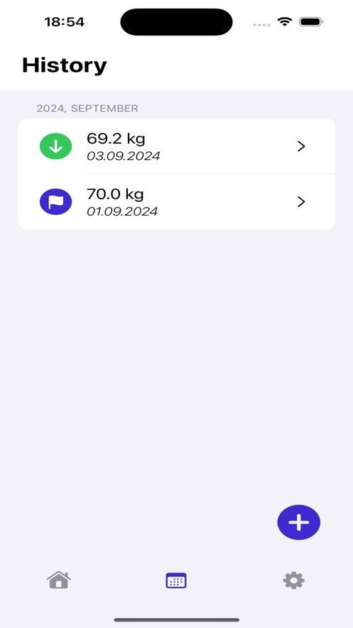 Weight Shift Journey app