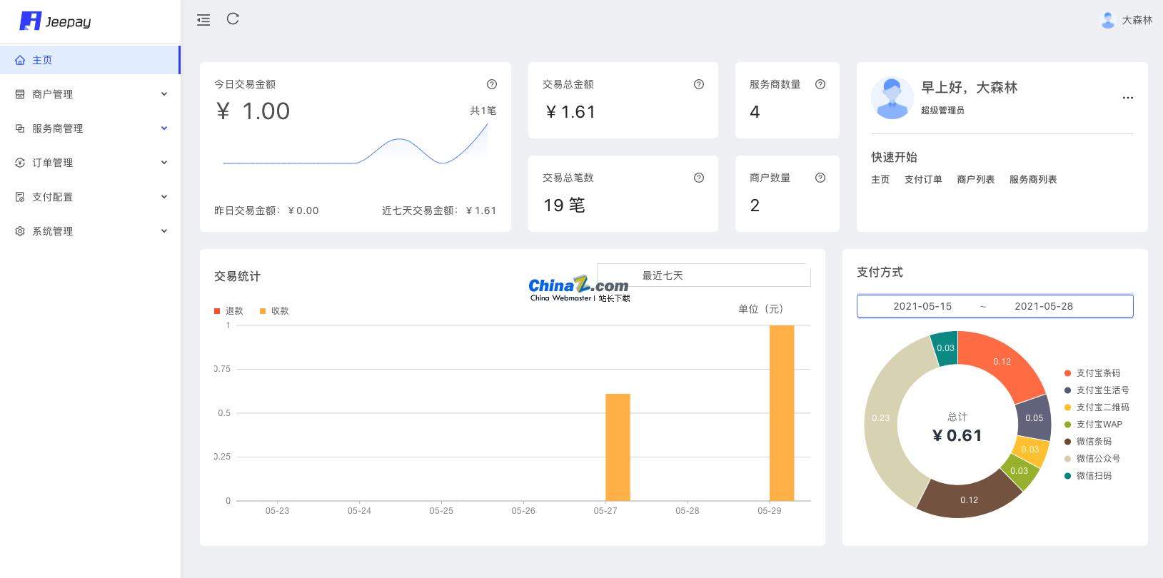 Jeepay Open-Source-Zahlungssystem v2.4.0