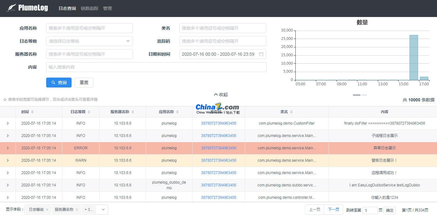 Компонент распределенного журнала Plumelog v3.5.3