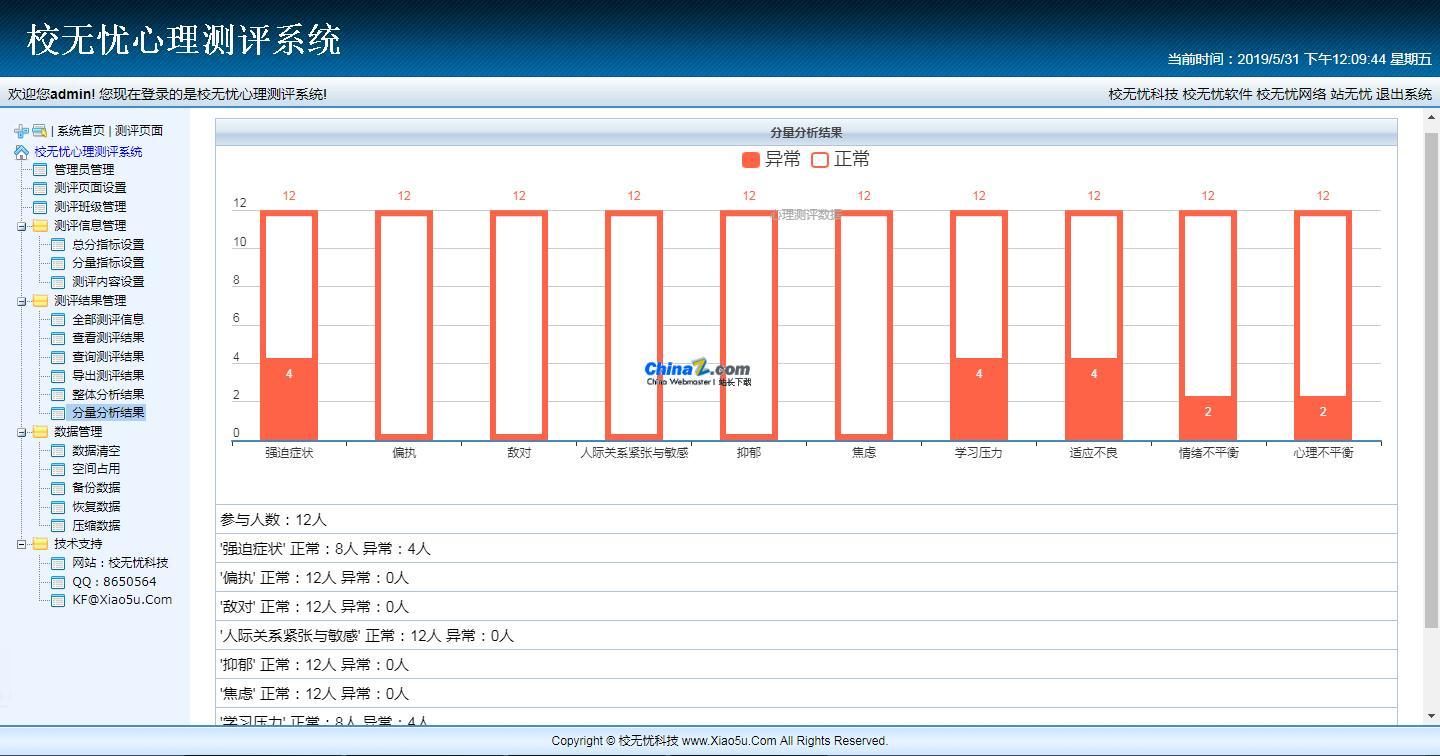 School-free psychological assessment system v1.7