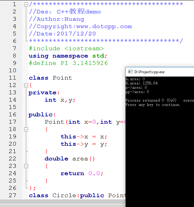 C++ polymorphism examples explained