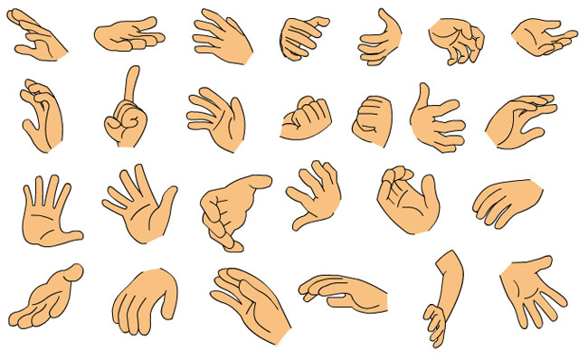 Hand gesture vector flash source code