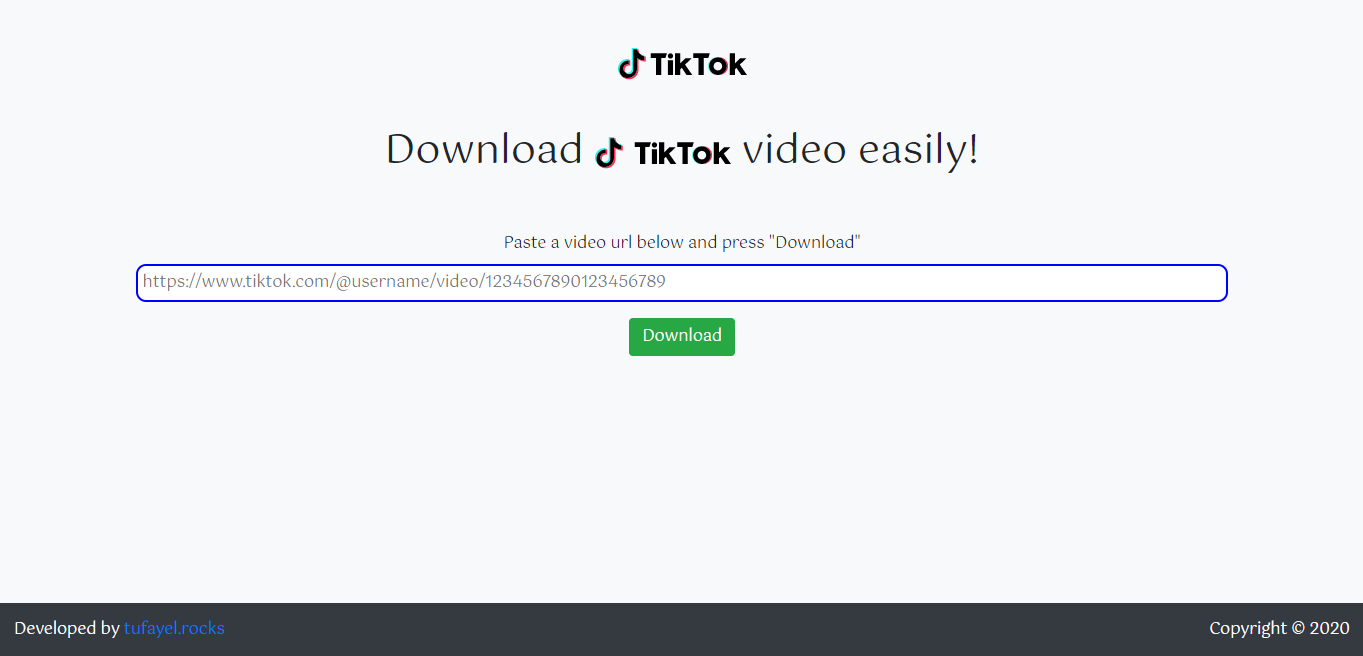 Descargador de vídeos de TikTok PHP