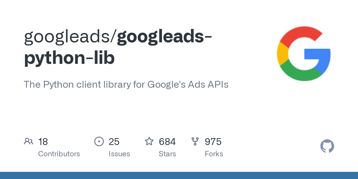 библиотека Googleads Python