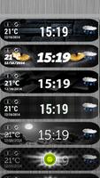 Black Weather Clock Widget