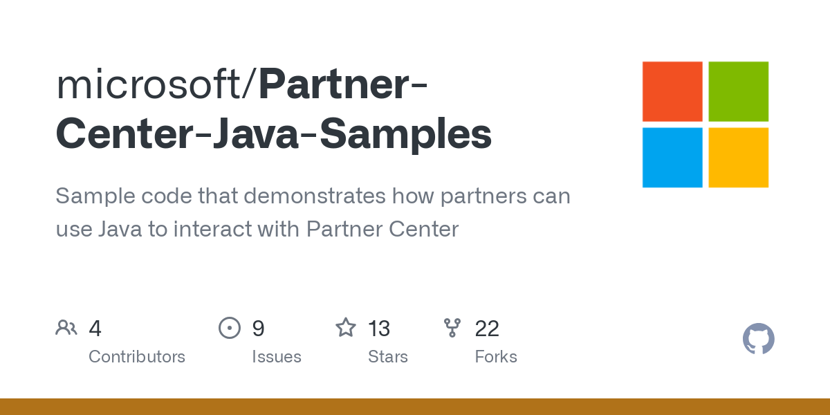 Partner Center Java Samples