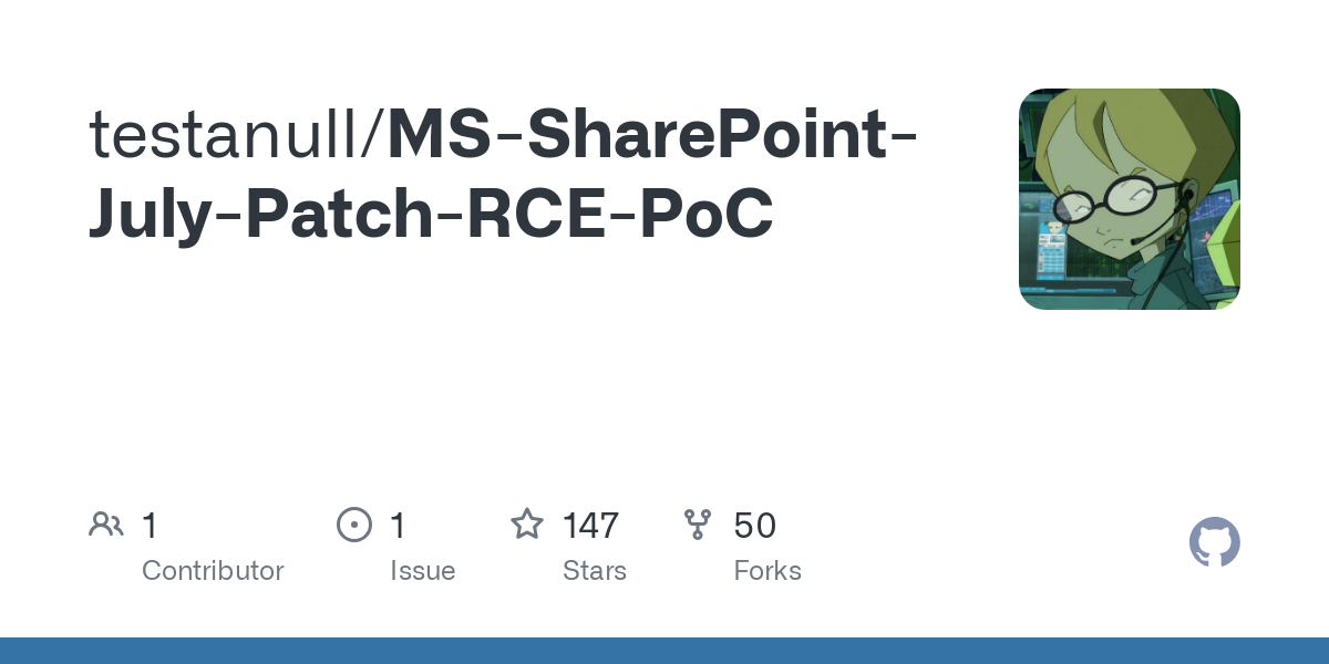 MS SharePoint 7 月补丁 RCE PoC