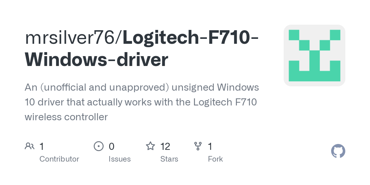 Logitech F710 Windows driver