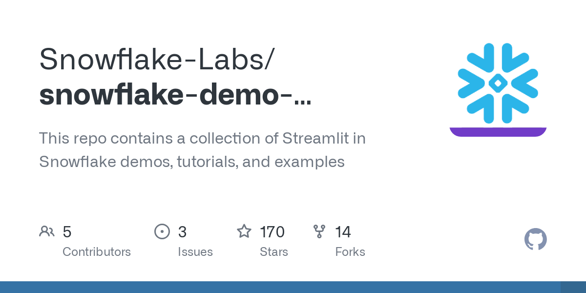 snowflake demo streamlit