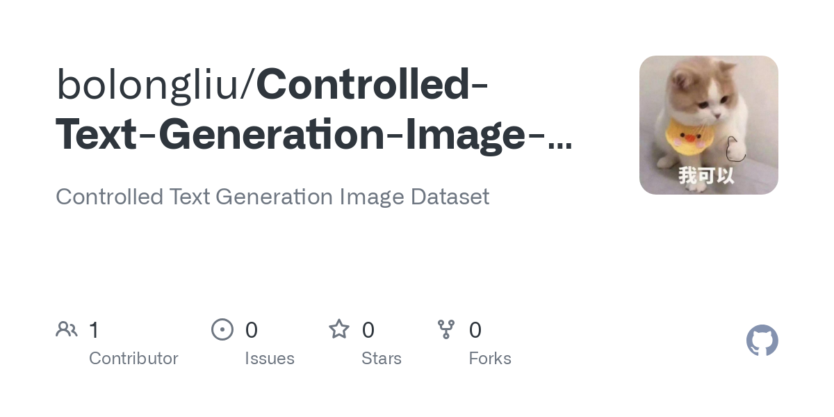 Controlled Text Generation Image Datasets