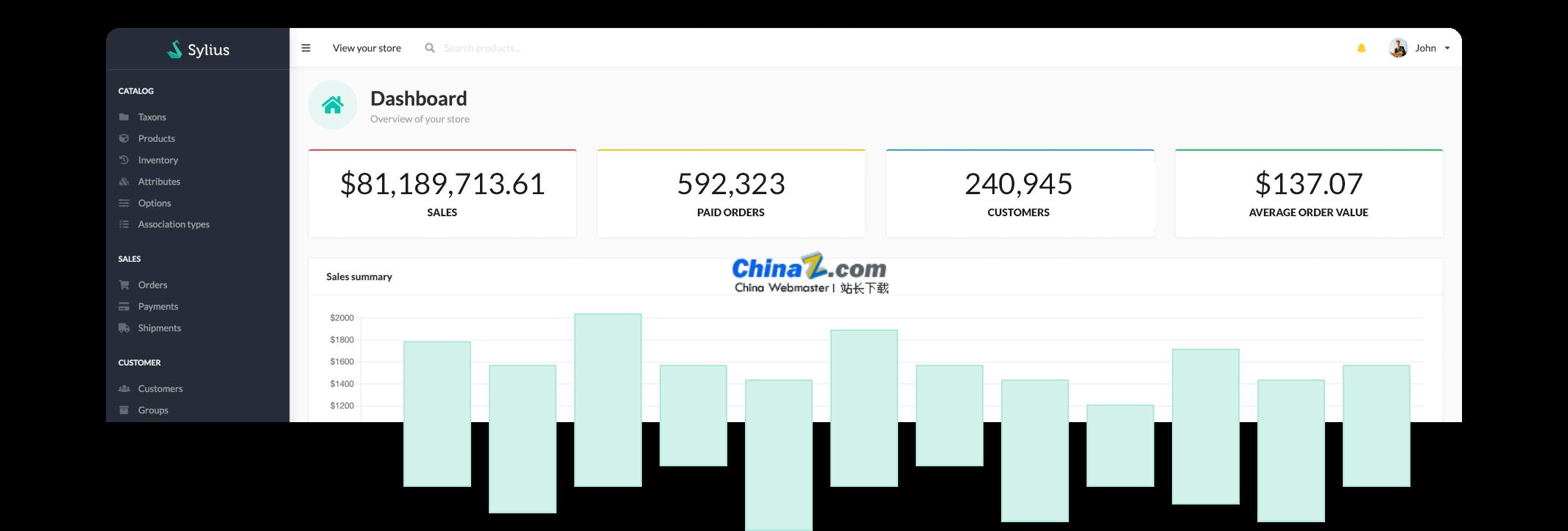 Sylius open source e-commerce platform v1.8.12