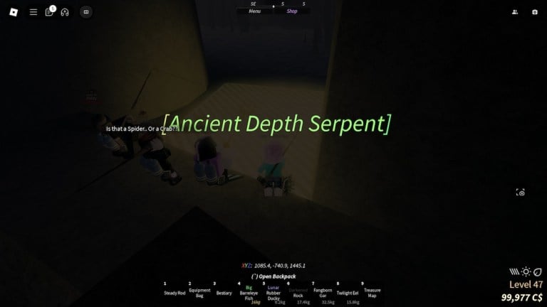 Ancient Depth Serpent location in Fisch