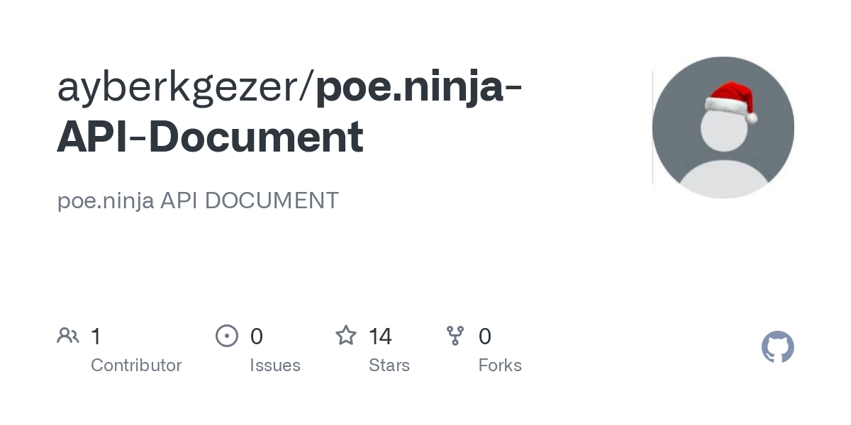 poe.ninja API Document