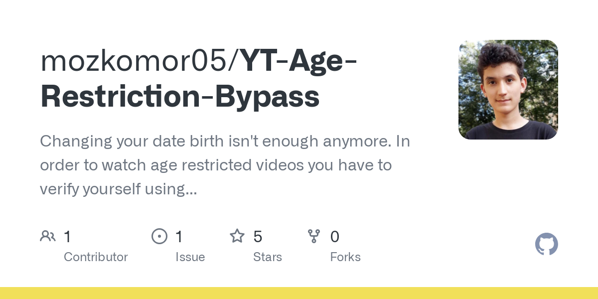 YT Age Restriction Bypass