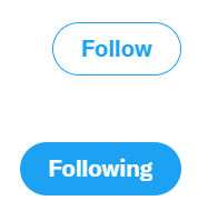 Tombol Ikuti/Mengikuti yang tidak terbalik menggunakan gaya Twitter bertema klasik