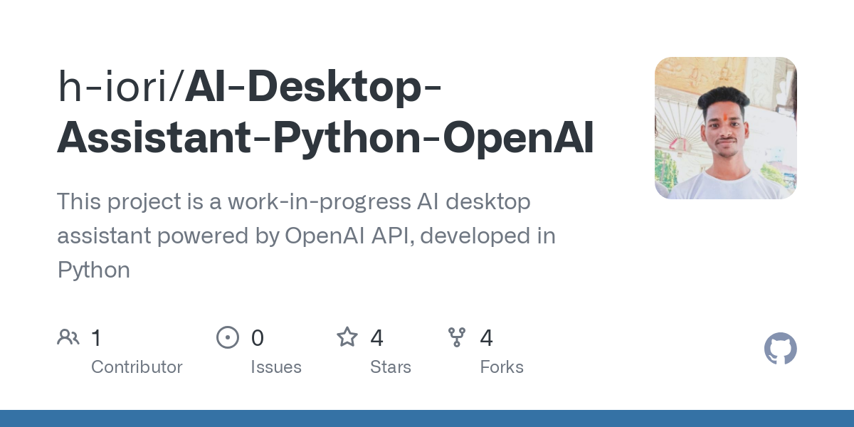 AI Desktop Assistant Python OpenAI