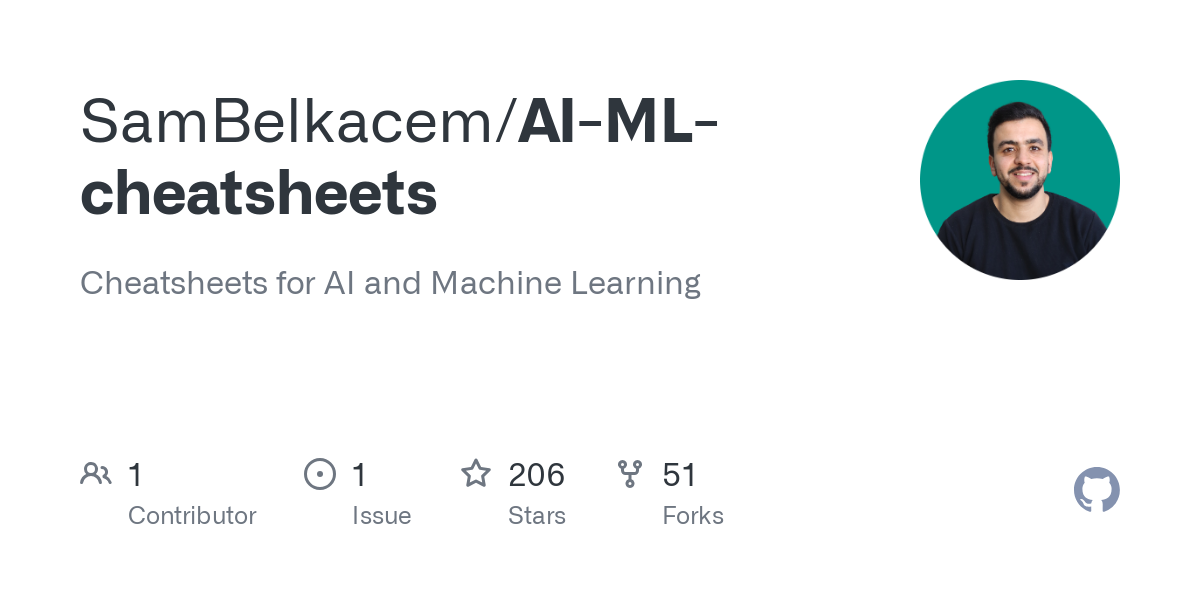 AI ML cheatsheets