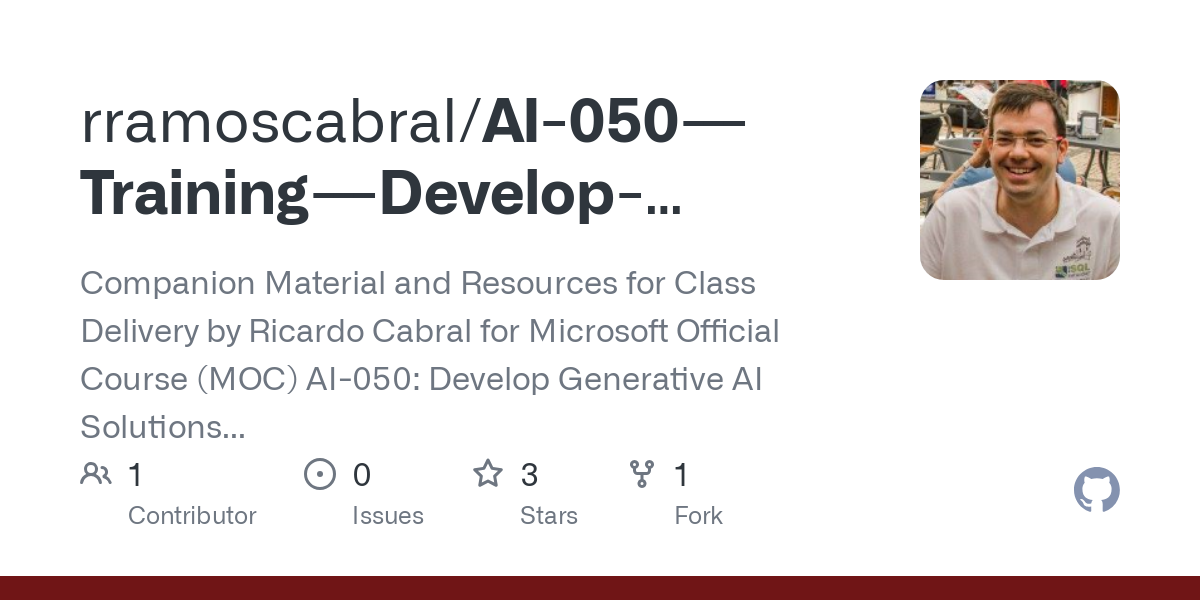 AI 050   Training   Develop Generative AI Solutions with Azure OpenAI Service