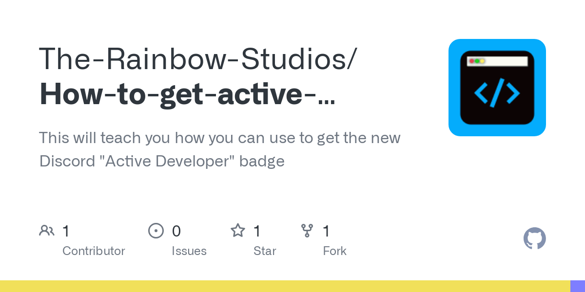 How to get active developer badge