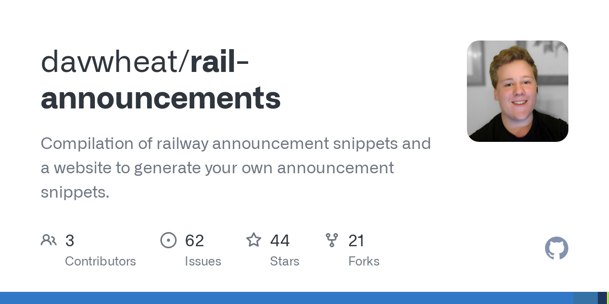 rail announcements