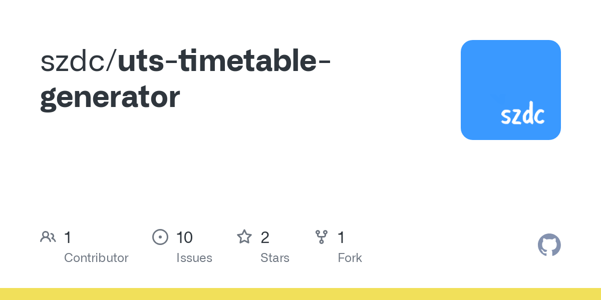 uts timetable generator