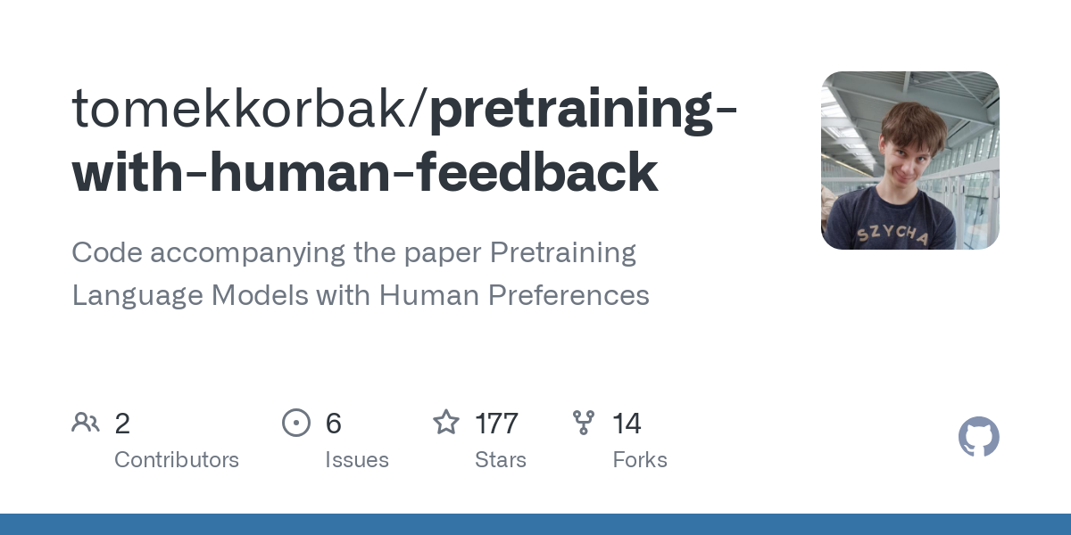 pretraining with human feedback