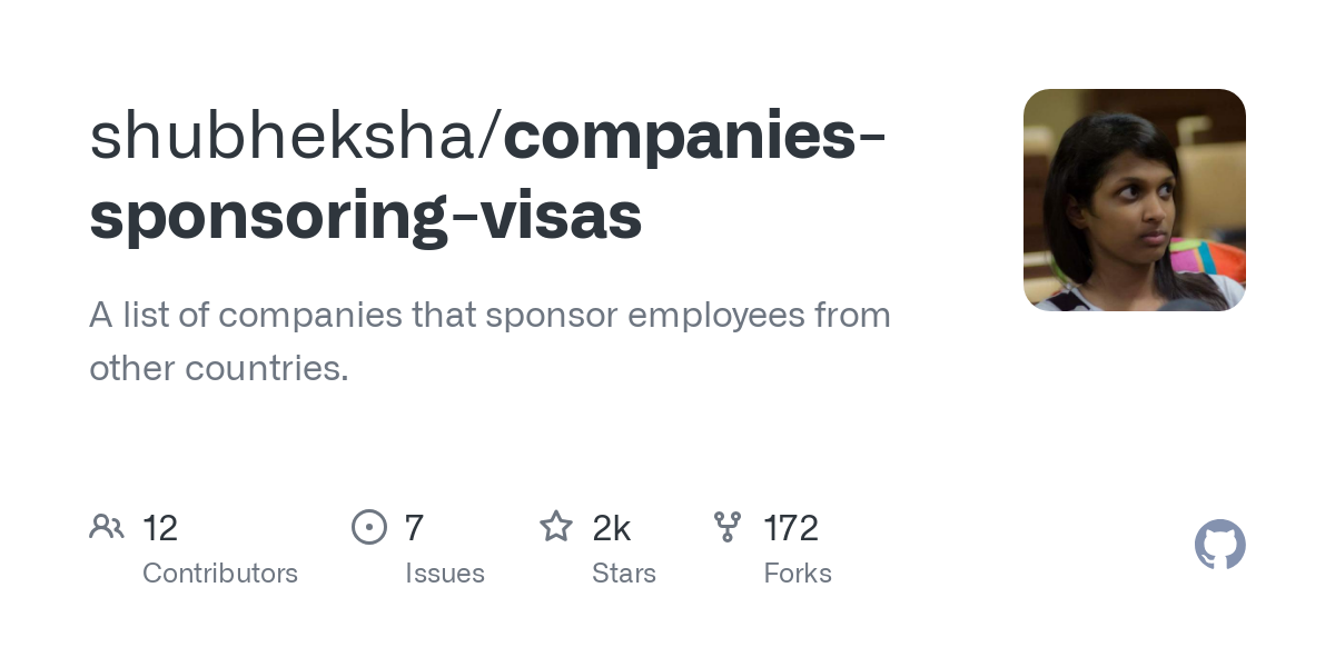 companies sponsoring visas