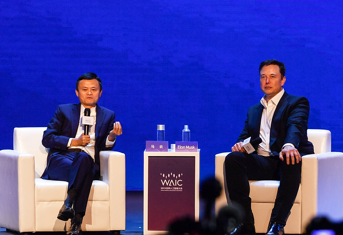 diskusi panel antara Jack Ma dan Elon Musk