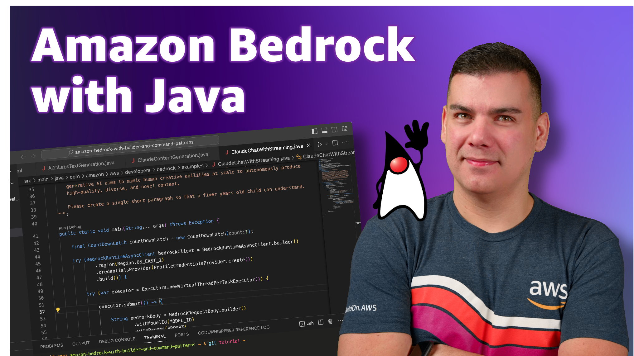 amazon bedrock with builder and command patterns