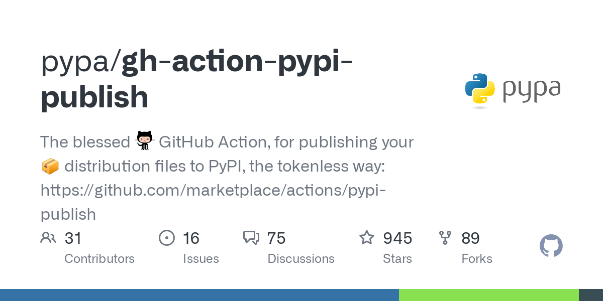 gh action pypi publish