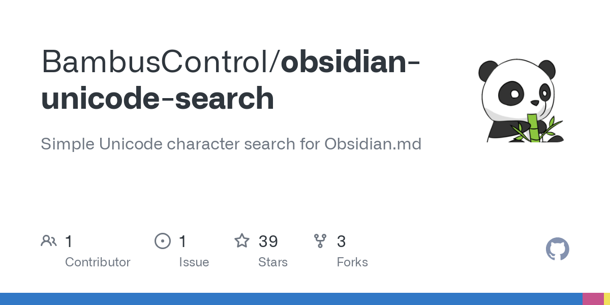 obsidian unicode search