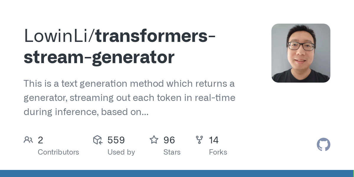 transformers stream generator