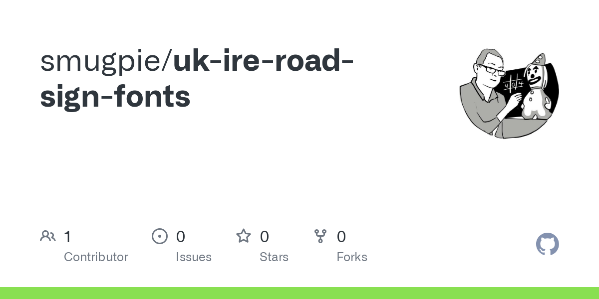 uk ire road sign fonts