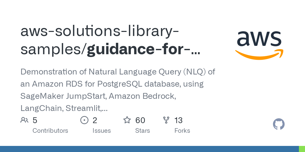 guidance for natural language queries of relational databases on aws