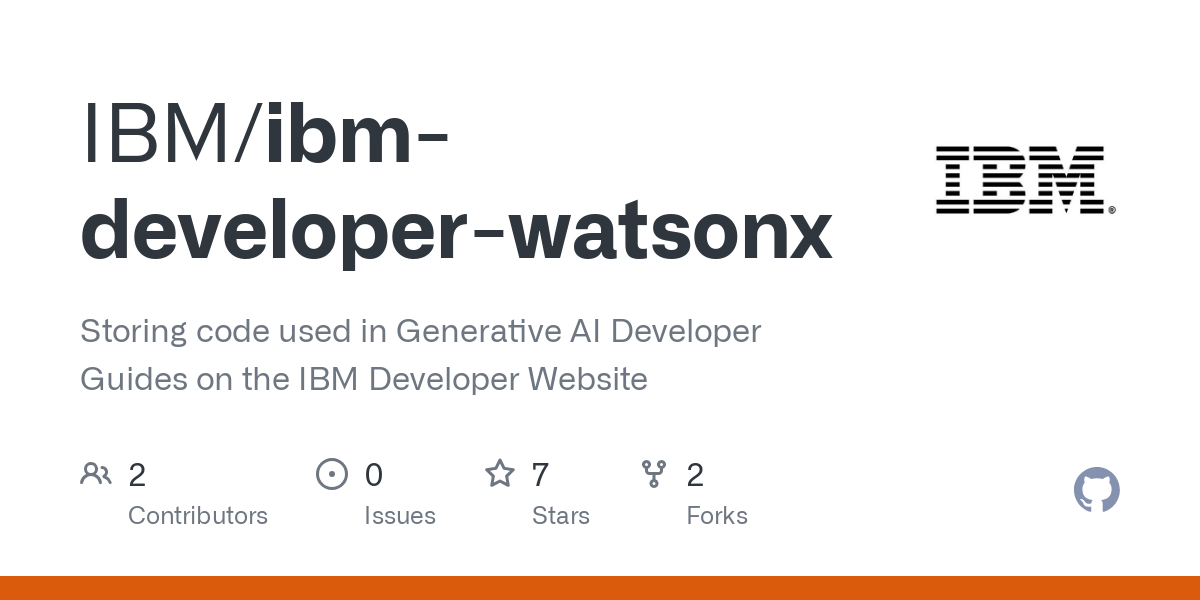 ibm developer watsonx