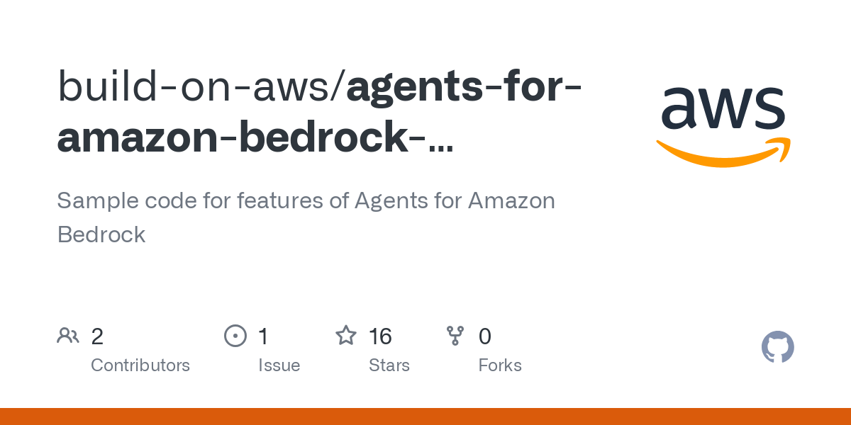 agents for amazon bedrock sample feature notebooks