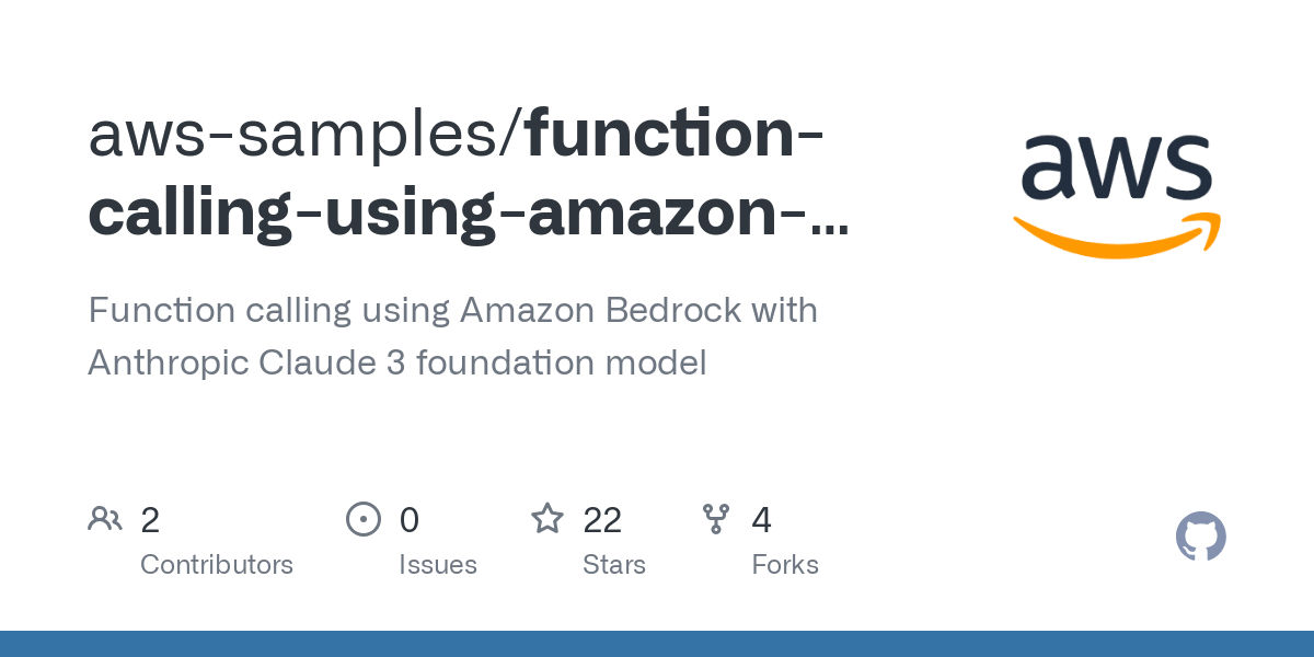 function calling using amazon bedrock anthropic claude 3