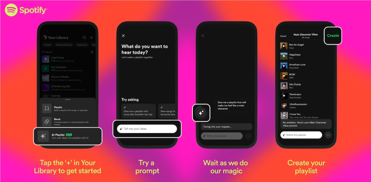La fonctionnalité de playlist AI de Spotify est désormais disponible aux États-Unis et dans d'autres pays