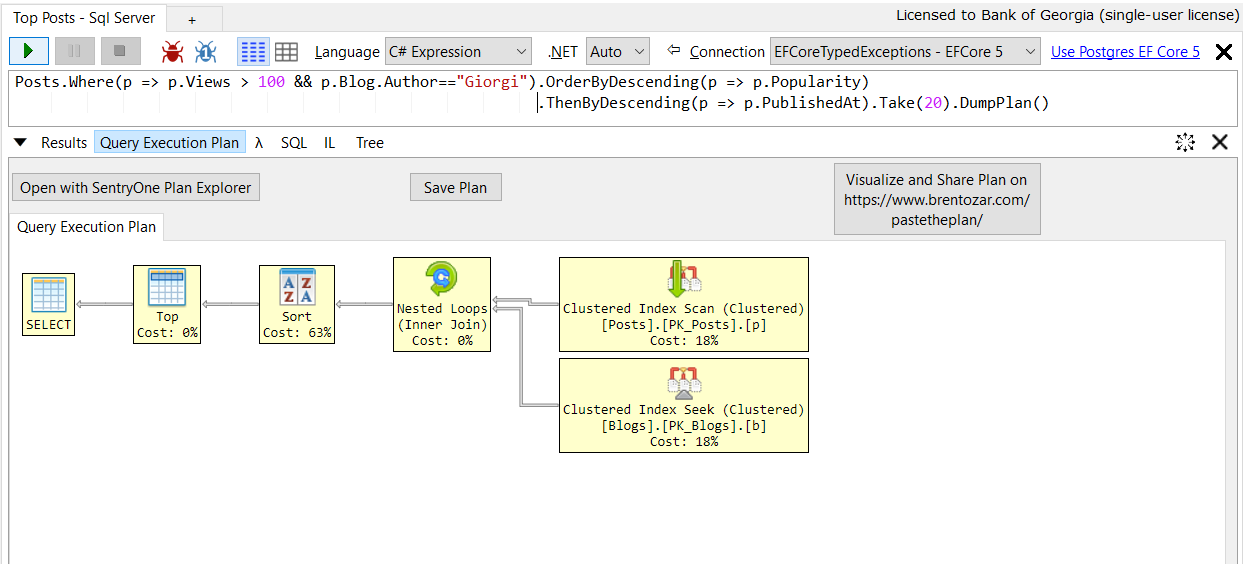 Sql Server query plan