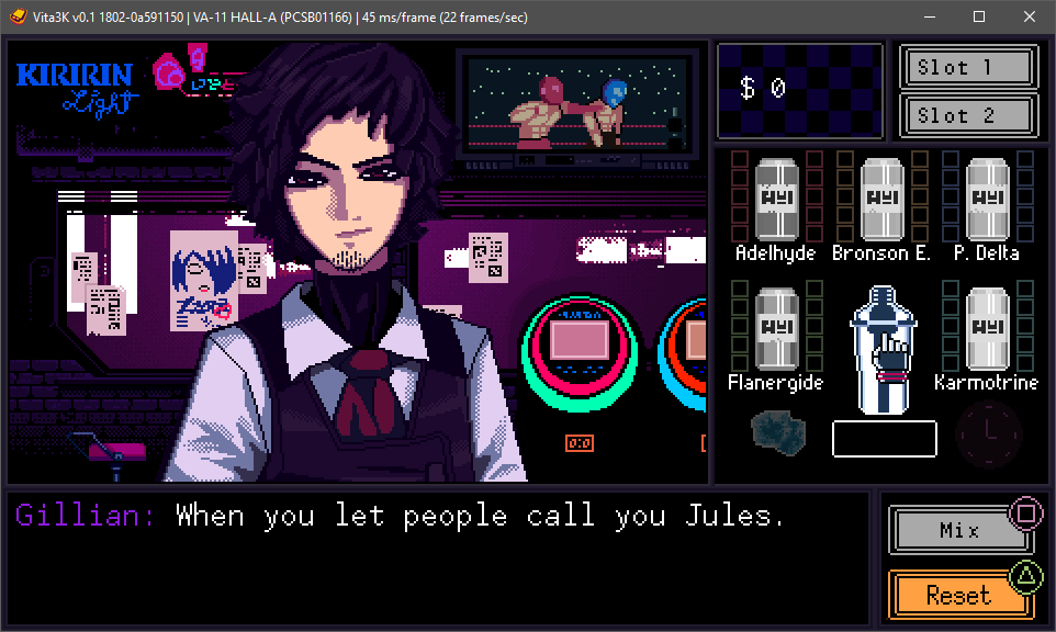 Tangkapan layar VA-11 HALL-A