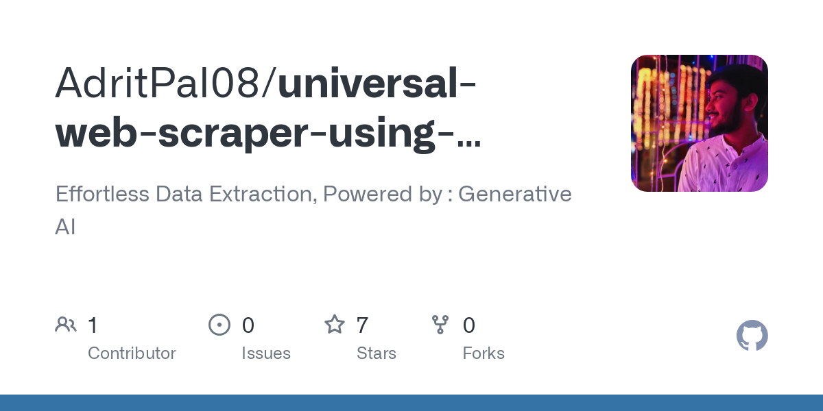 universal web scraper using generative ai