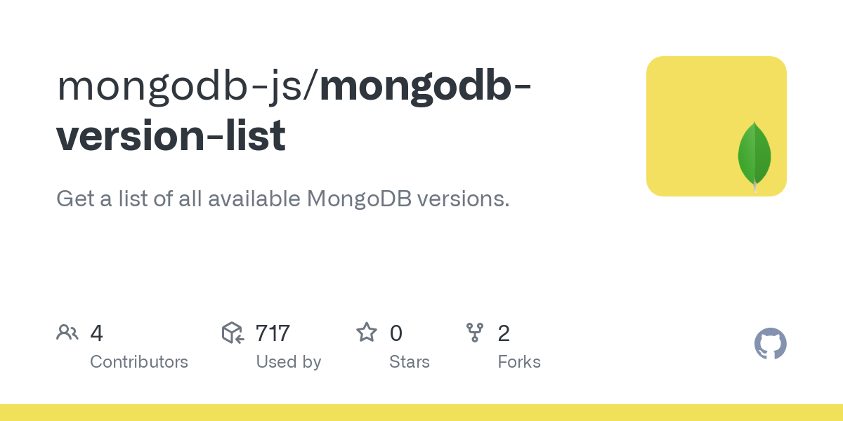 mongodb version list