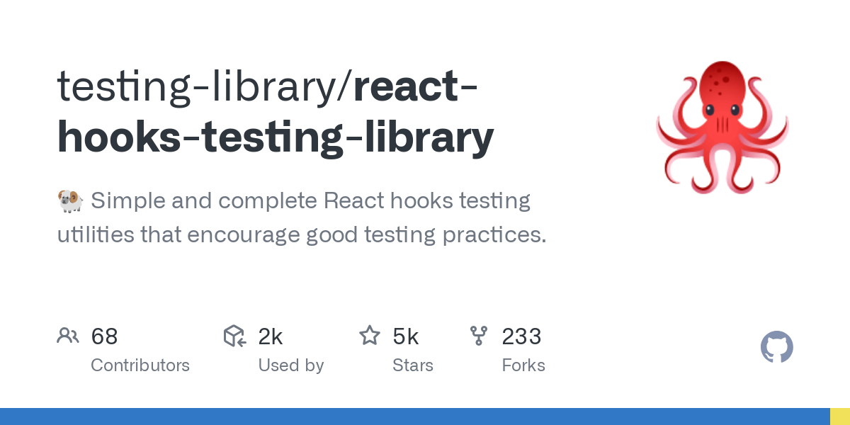 react hooks testing library