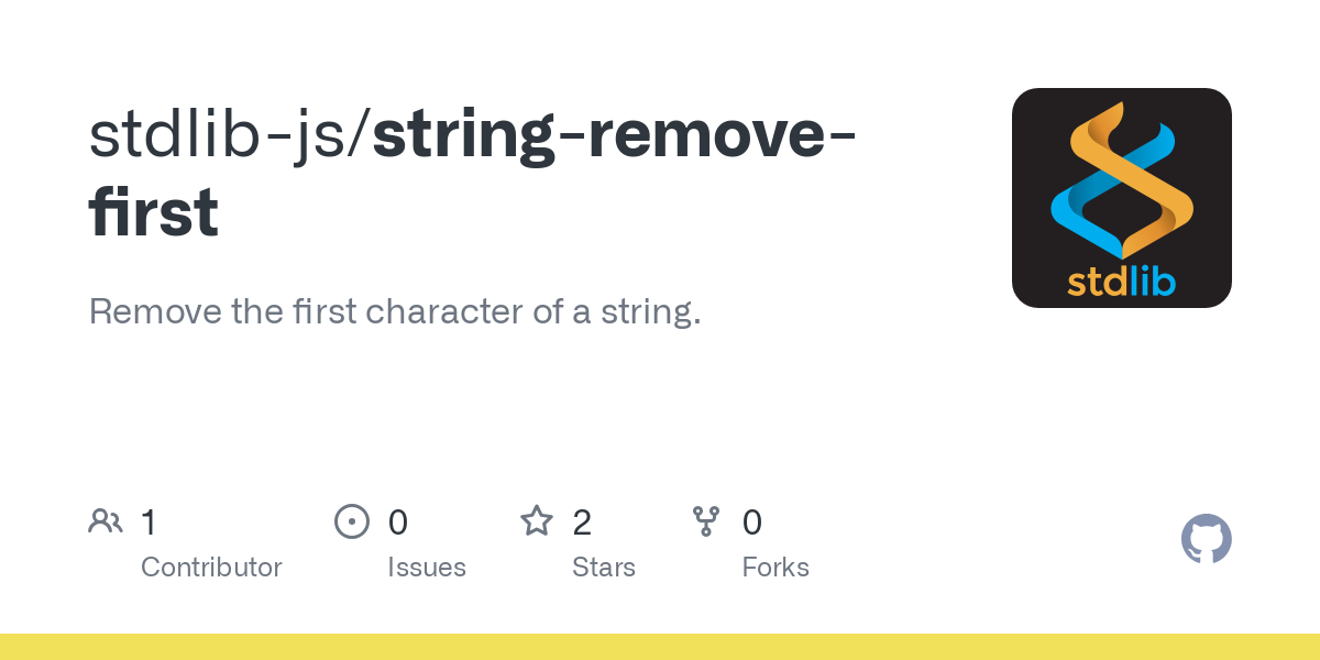 string remove first