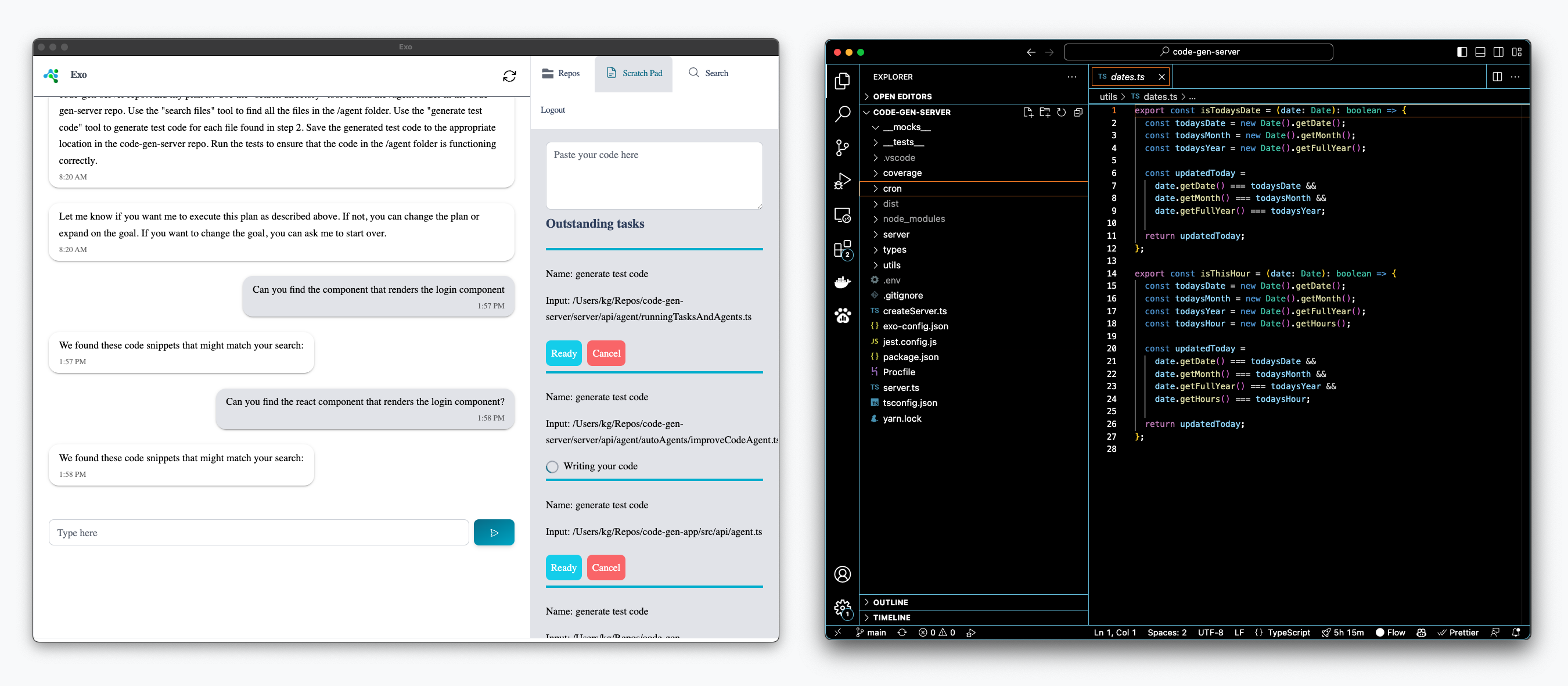 Aplikasi Exo dengan vscode